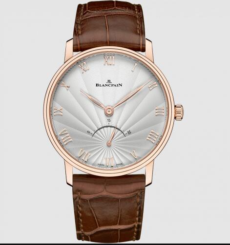 Review Blancpain Villeret Ultraplate Seconde Rétrograde Red Gold Opalin Flinqué Replica Watch 6653 3642 55B